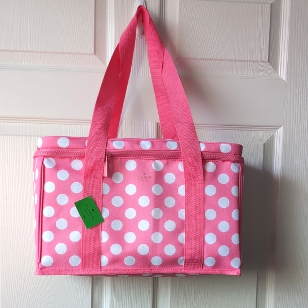 NWT ♠️ Kate Spade New York Insulated Polka Dot Print Cooler Tote Bag